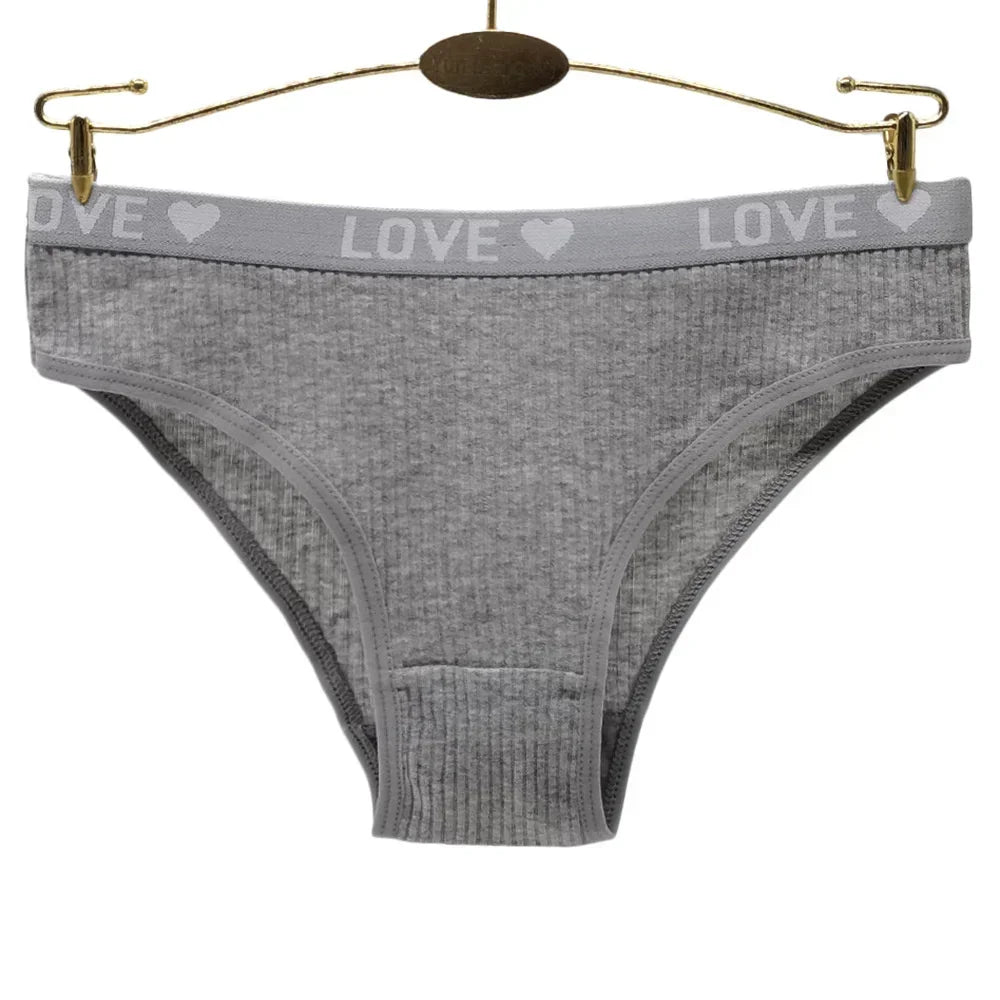Ribbed Cotton Love Panty Set