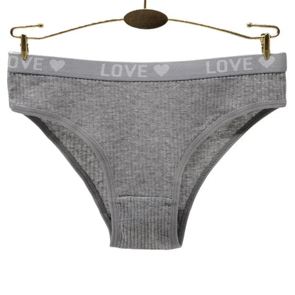 Ribbed Cotton Love Panty Set