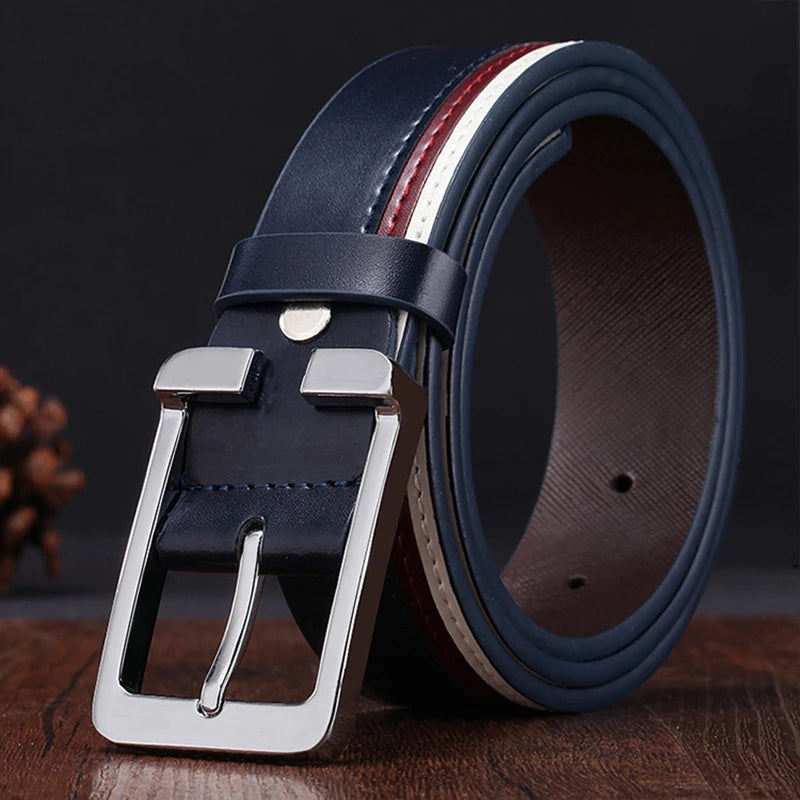 Men’s leather pin belt