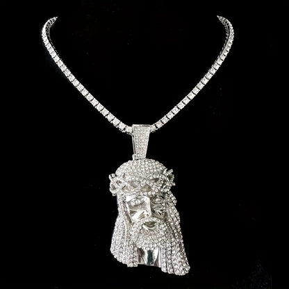 Glass Punk Face Jesus Pendant Party