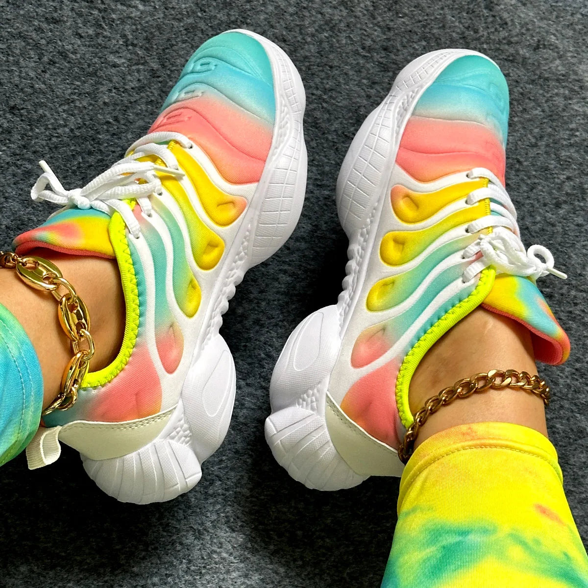 Women’s Rainbow Platform Sneakers