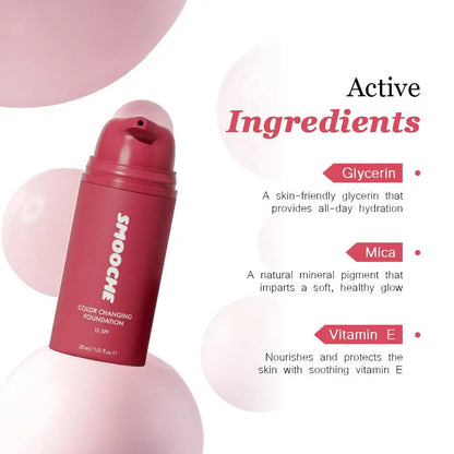 30ml SMOOCHE Color Changing Foundation - Self-Adjusting Shade
