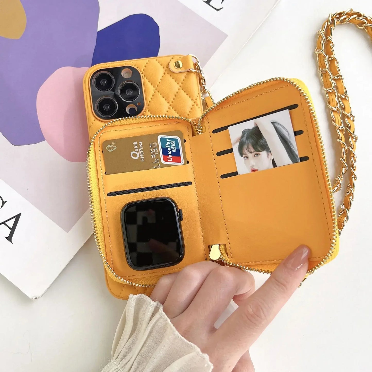 Crossbody PU Leather Case for iPhone 15 Pro Max | 15 Pro | 14 Pro Max | 14 Pro | 13 Pro Max | 13 Pro | 12 Pro Max | 12 Pro | 11 Pro Max