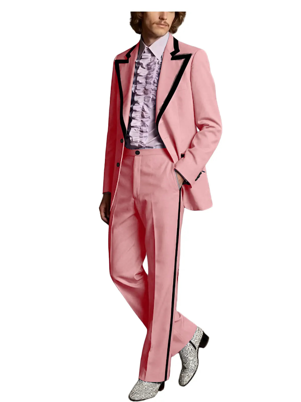 Tuxedo Black Trim Slim Suit