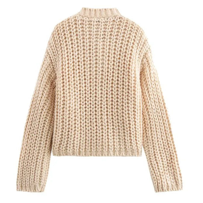 Button Pocket Knit Cardigan