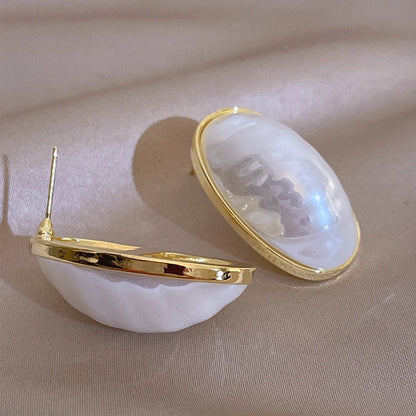 Pearl Geometric Earrings