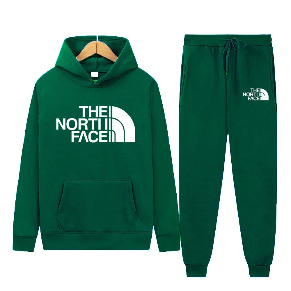 Unisex Two-Piece Hooded Tracksuit Set