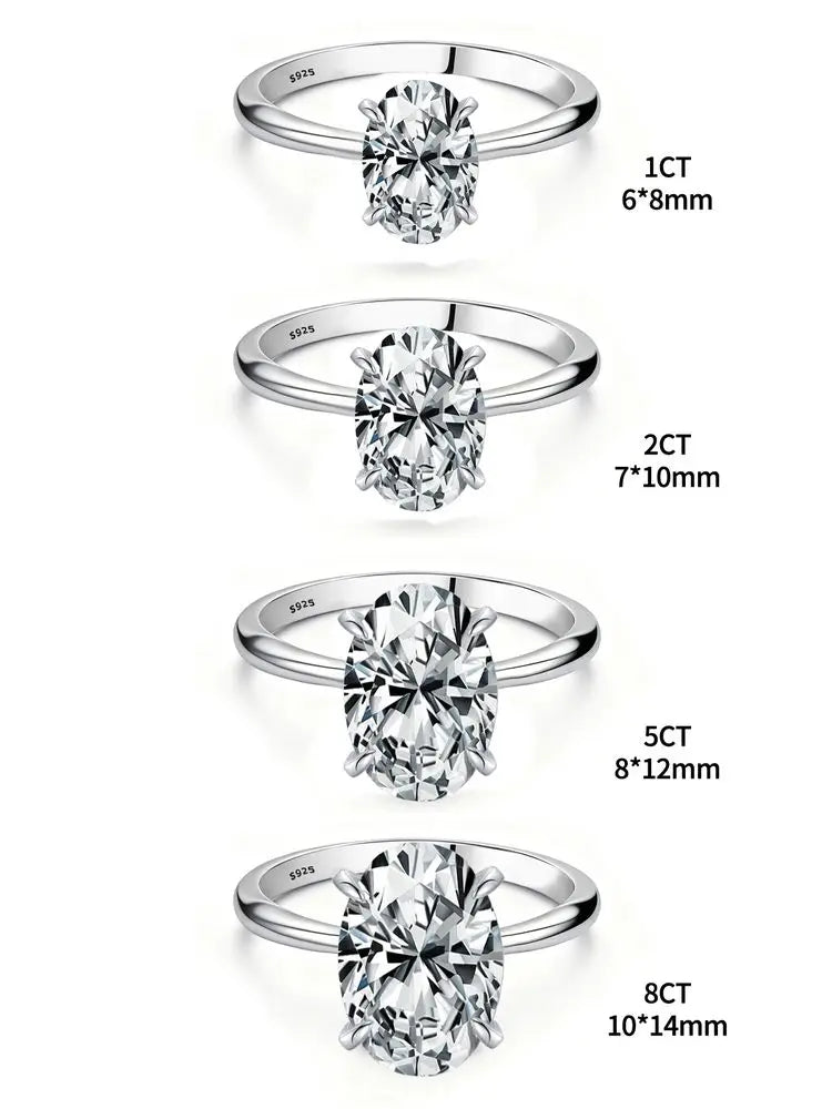 Oval Zircon Band Ring
