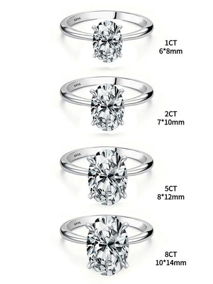 Oval Zircon Band Ring