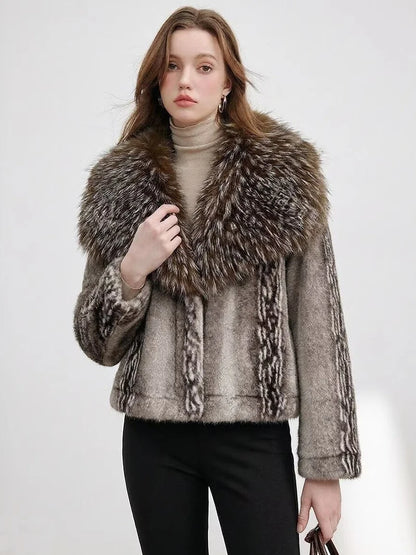 Faux Mink Fur Coat