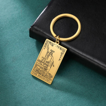 Tarot Key Chain Arcana Pendant