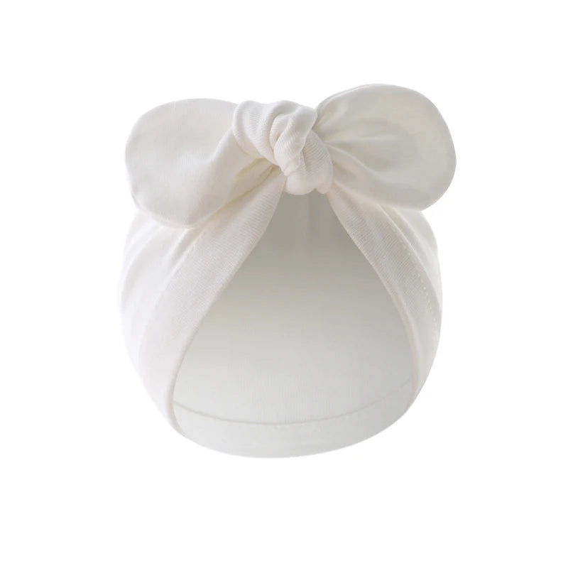 Newborn Solid Bow Beanie