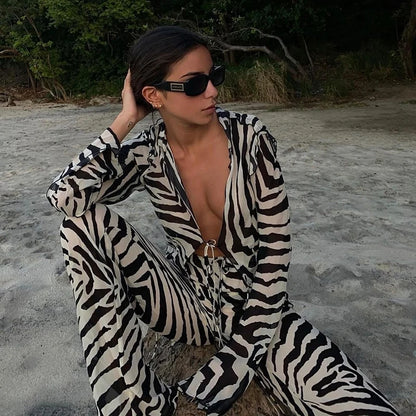 Striped Ruffle Set