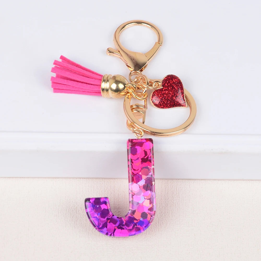 A-Z Alphabet Initial Letter Keychain