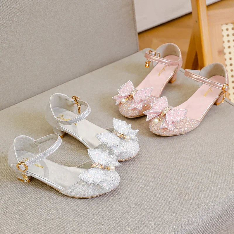 Beaded Square-Heel Sandals