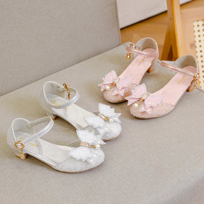 Beaded Square-Heel Sandals