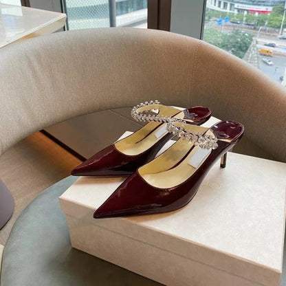 Pointed Toe Mule Heels
