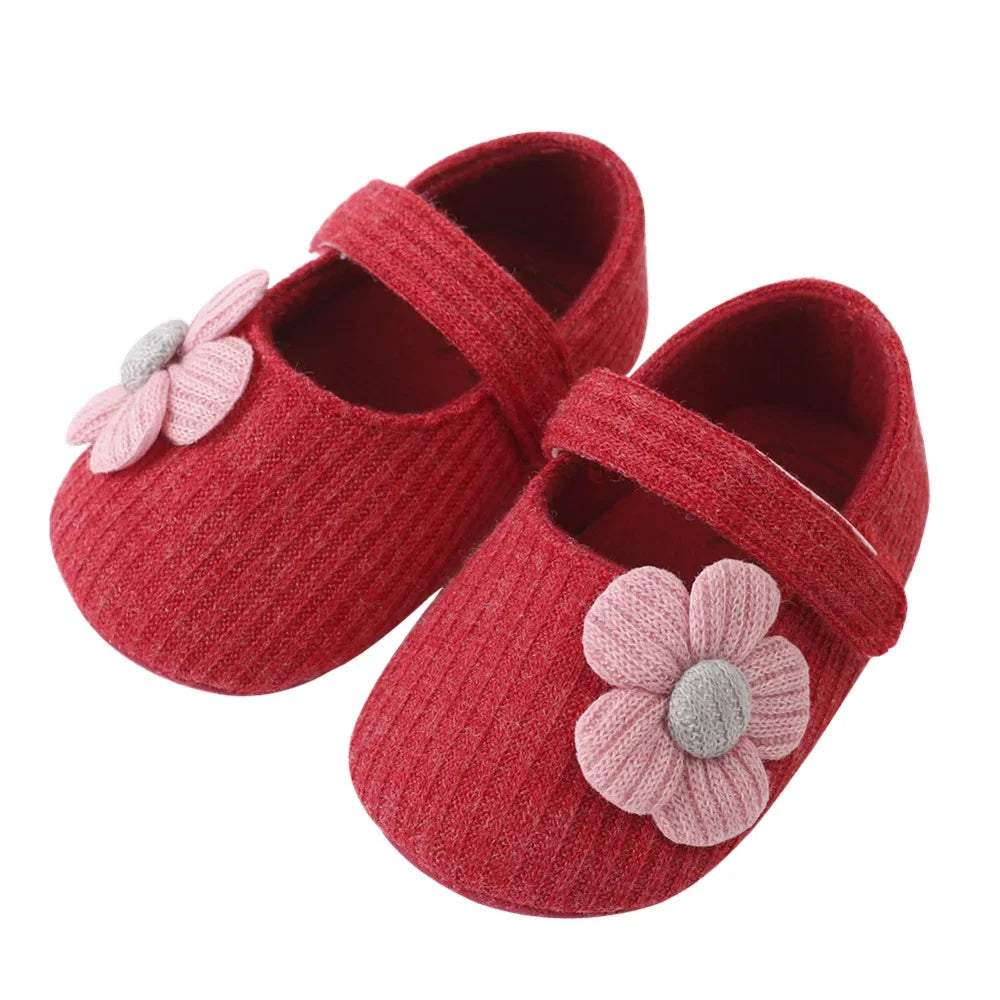 Flower Cotton First Walker Shoes