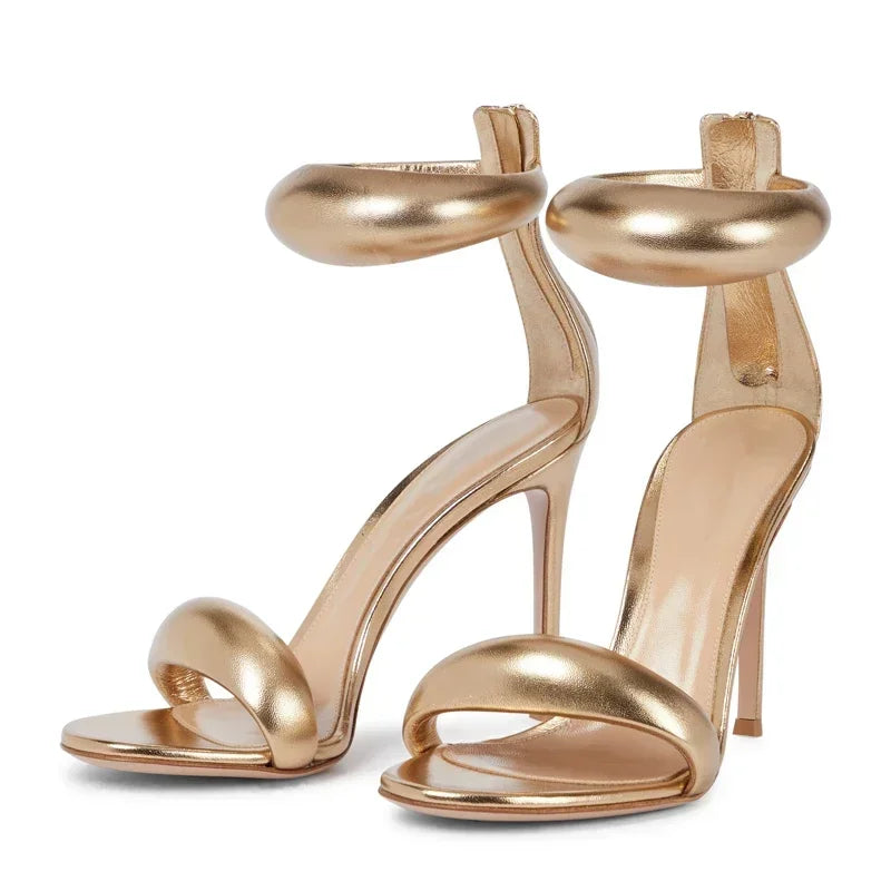 Silver Strap High Heels