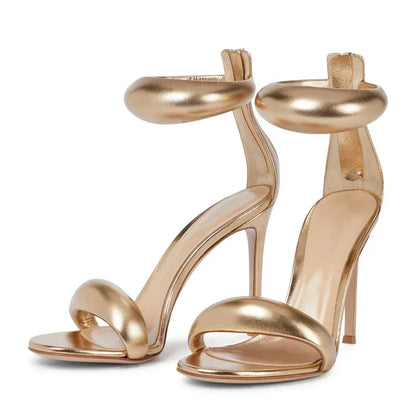 Silver Strap High Heels