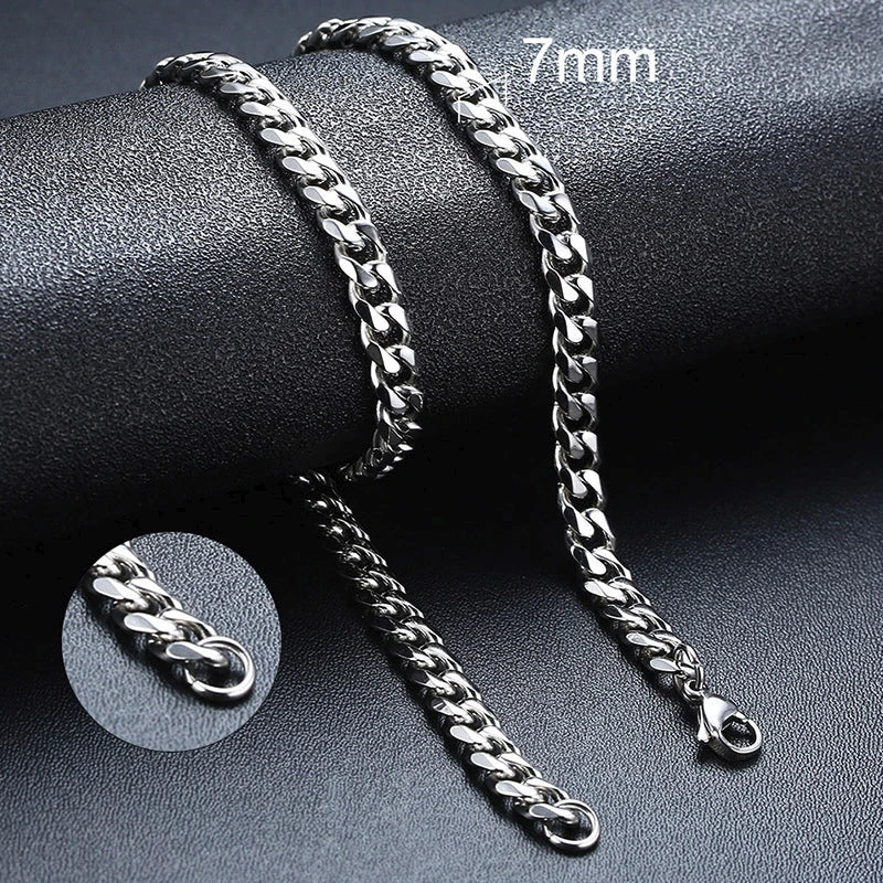 Metal Round Stainless Cuban Chain Party