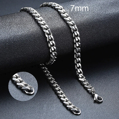Metal Round Stainless Cuban Chain Party