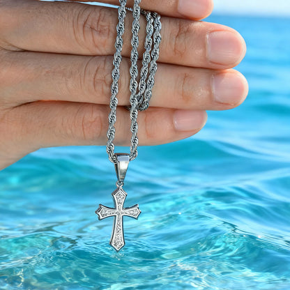 Metal Stainless Steel Cross Necklace Street Party