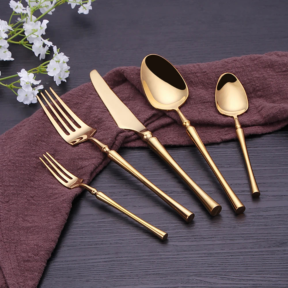 Metal Solid Sliver Cutlery Set