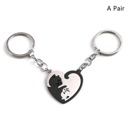 Cute Hug Cat Keychain Creative
