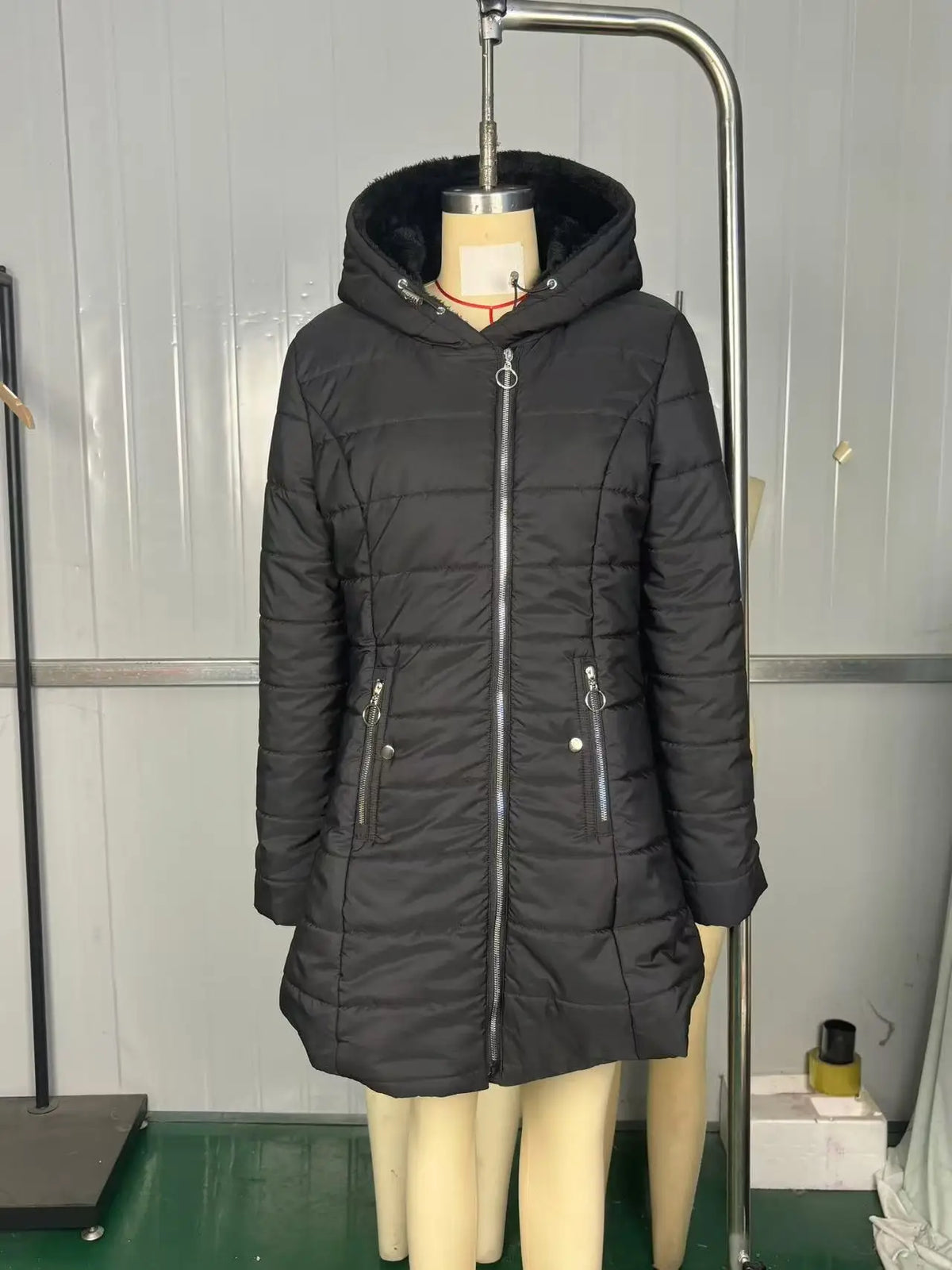 Padded Zip Hooded Coat