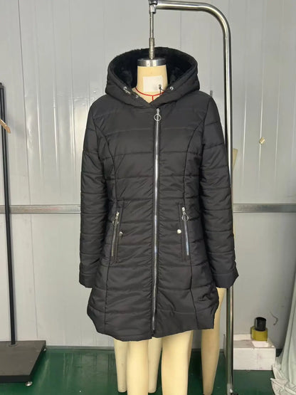 Padded Zip Hooded Coat