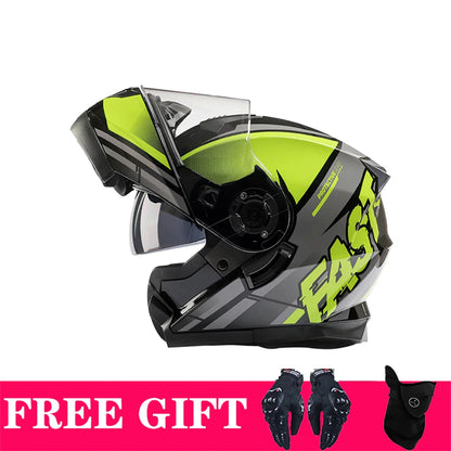 BLD-162 Double-Visor Flip-Up Helmet
