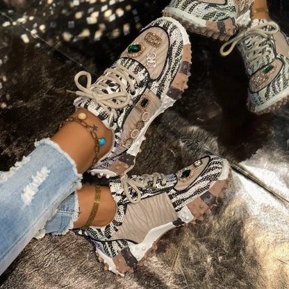 Women’s Rhinestone Platform Sneakers