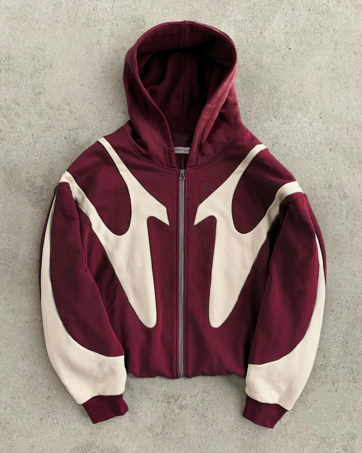 Geometric Patchwork Zip Hoodie