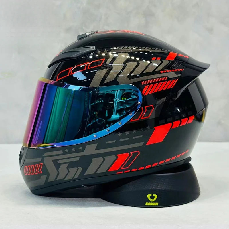 KEAZ Retro Vintage Full-Face Helmet