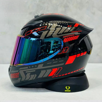 KEAZ Retro Vintage Full-Face Helmet