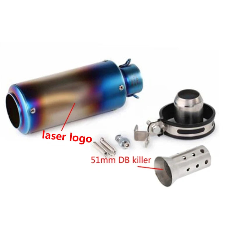 Universal 51/60mm Carbon Fiber Exhaust Muffler DB Killer