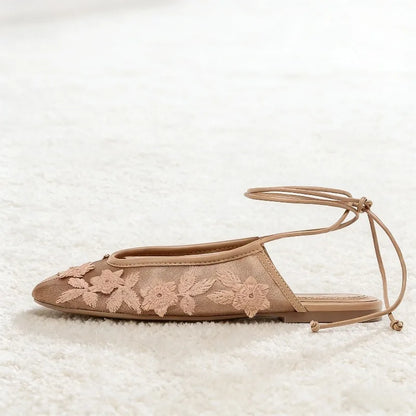 Summer Embroidered Flats