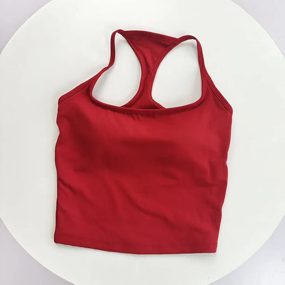 Thin-Strap Backless Yoga Tank