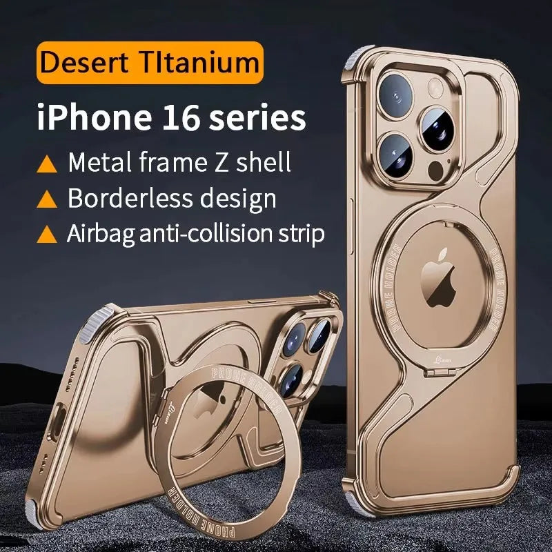 Metal Magnetic Case for iPhone 17 Pro Max | 17 Pro | 16 Pro Max | 16 Pro | 15 Pro Max | 15 Pro