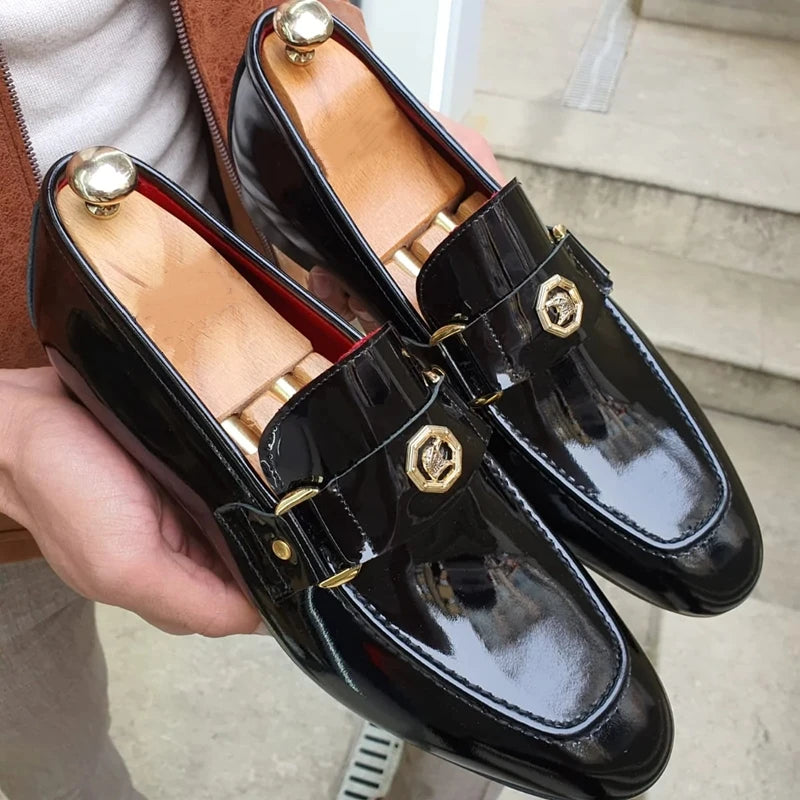 Black Round Toe Loafers