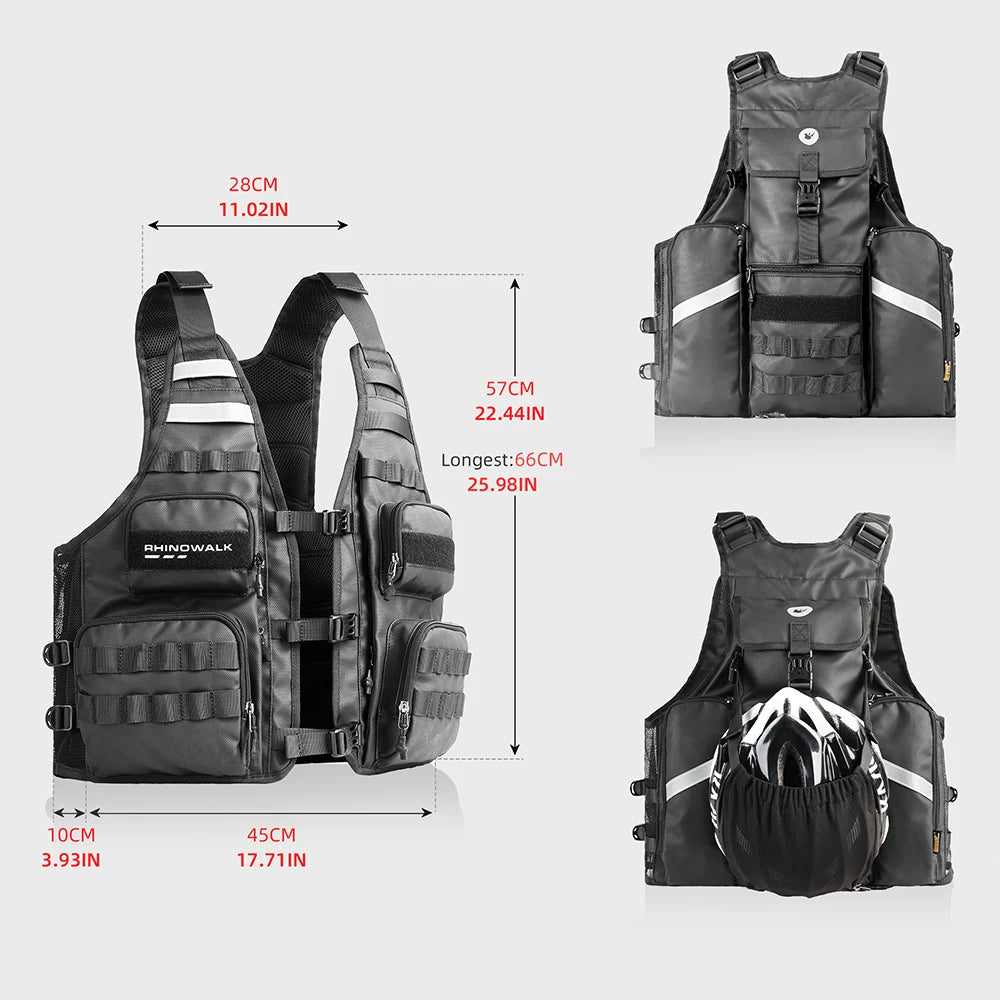 Adjustable Motocross Vest with Backpack
