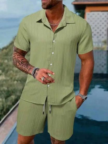 Multi-Color T-Shirt Shorts Set