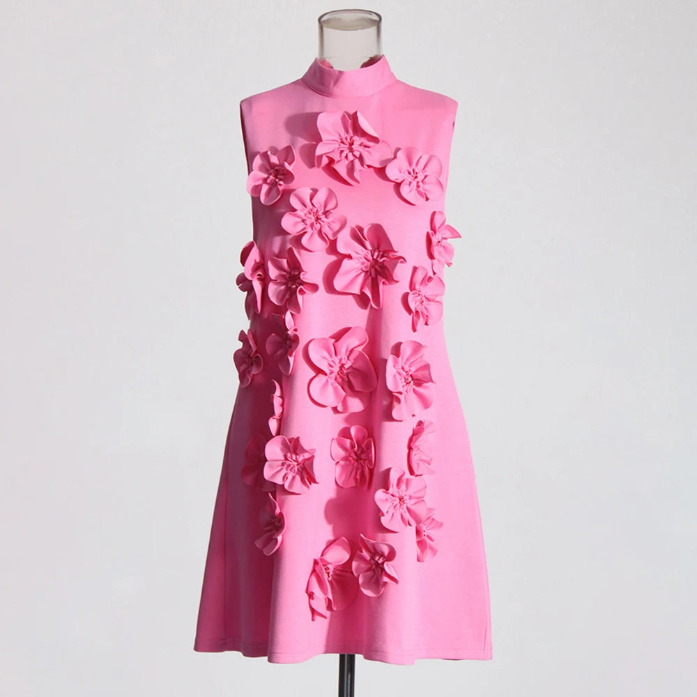 Sleeveless Patchwork Designer Dress