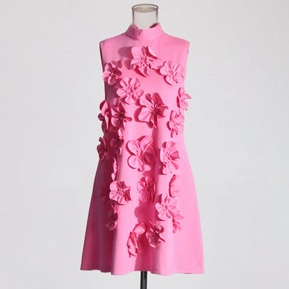 Sleeveless Patchwork Designer Dress