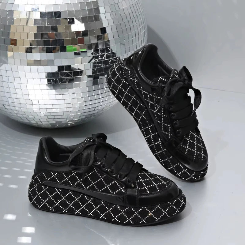 Rhinestone Platform Sneakers