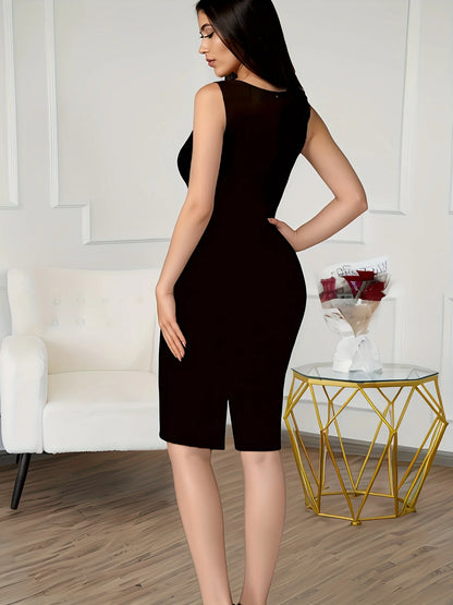 Spring Printed Pencil Dress