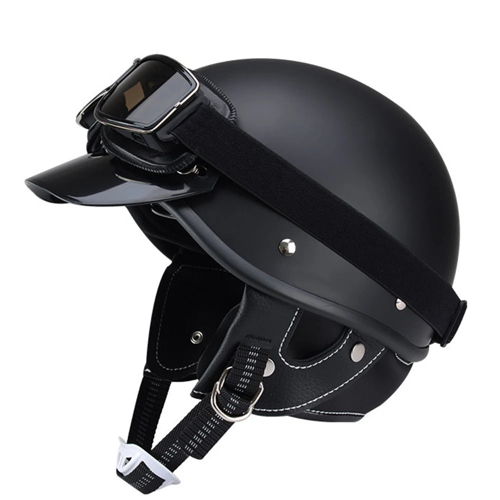 HEROBIKER Open-Face Vintage Scooter Helmet