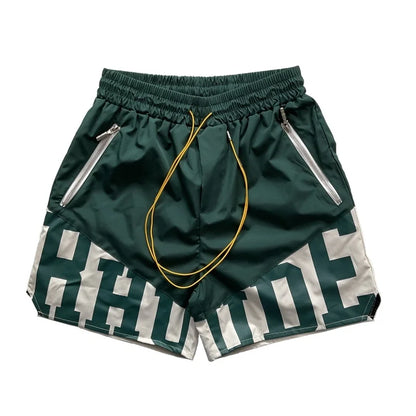 Letter Print Hip-Hop Beach Shorts