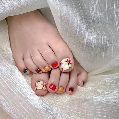 Acrylic Toe Press-On Nail Set
